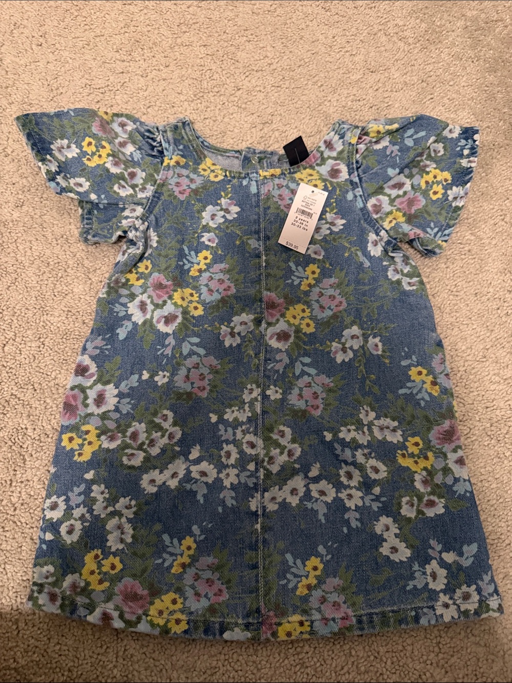 Toddler gap denim floral dress